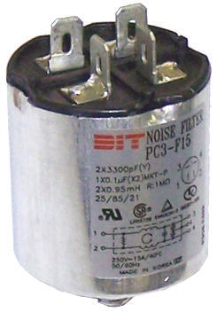 Roxburgh EMC, PC3 15A 250 V ac/dc, Screw Mount RFI Filter, Tab, Single Phase