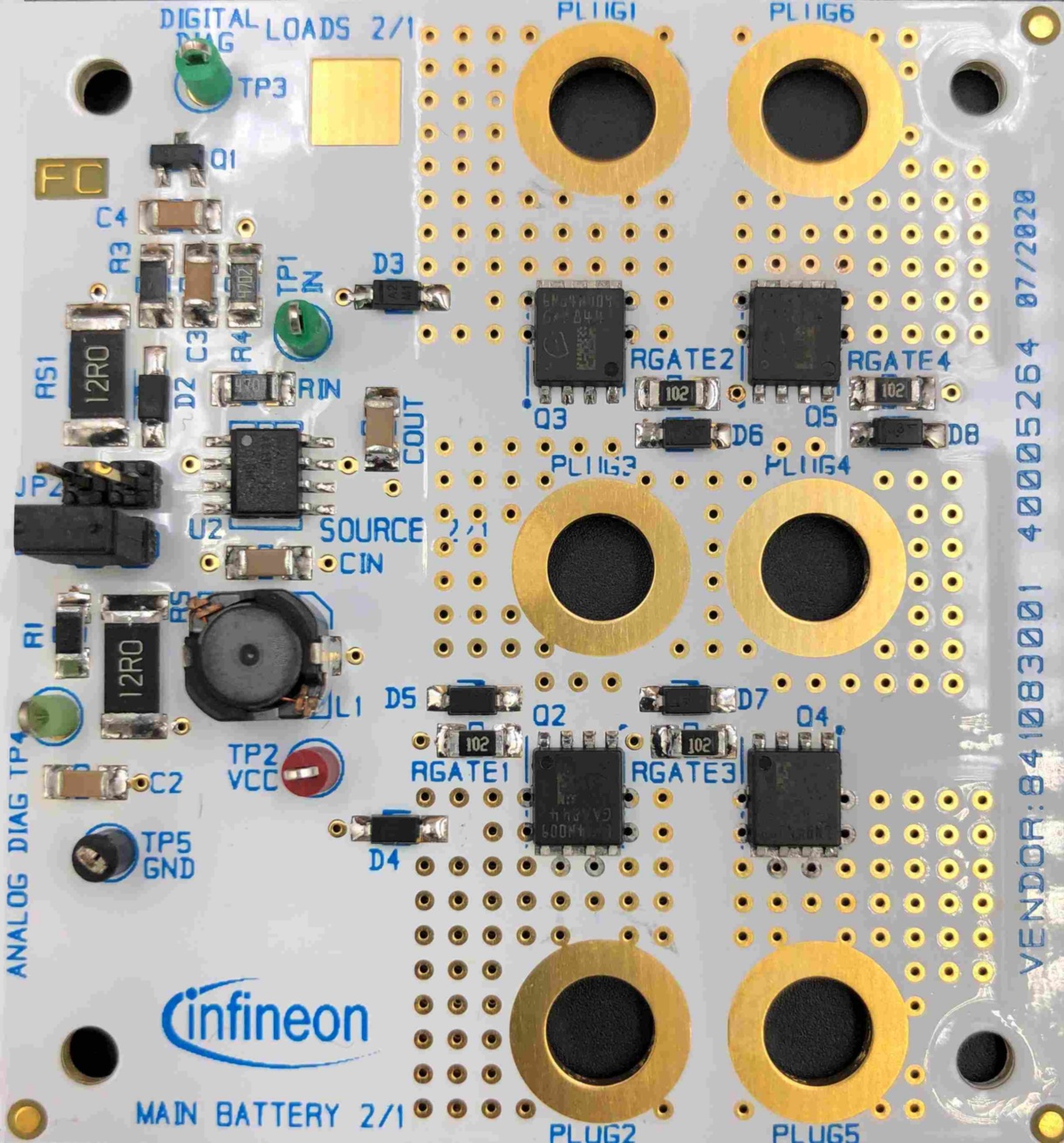 Infineon AUIR3242S BOARD B2B MOSFET for AUIR3242S for Relays, Power Distribution, Automotive, Battery Switch