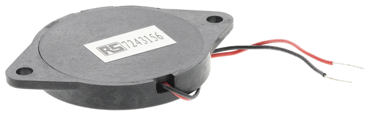 RS PRO 90dB Panel Mount Square Wave External Piezo Buzzer, 34 x 24 x 4mm, 1V Min, 30V Max