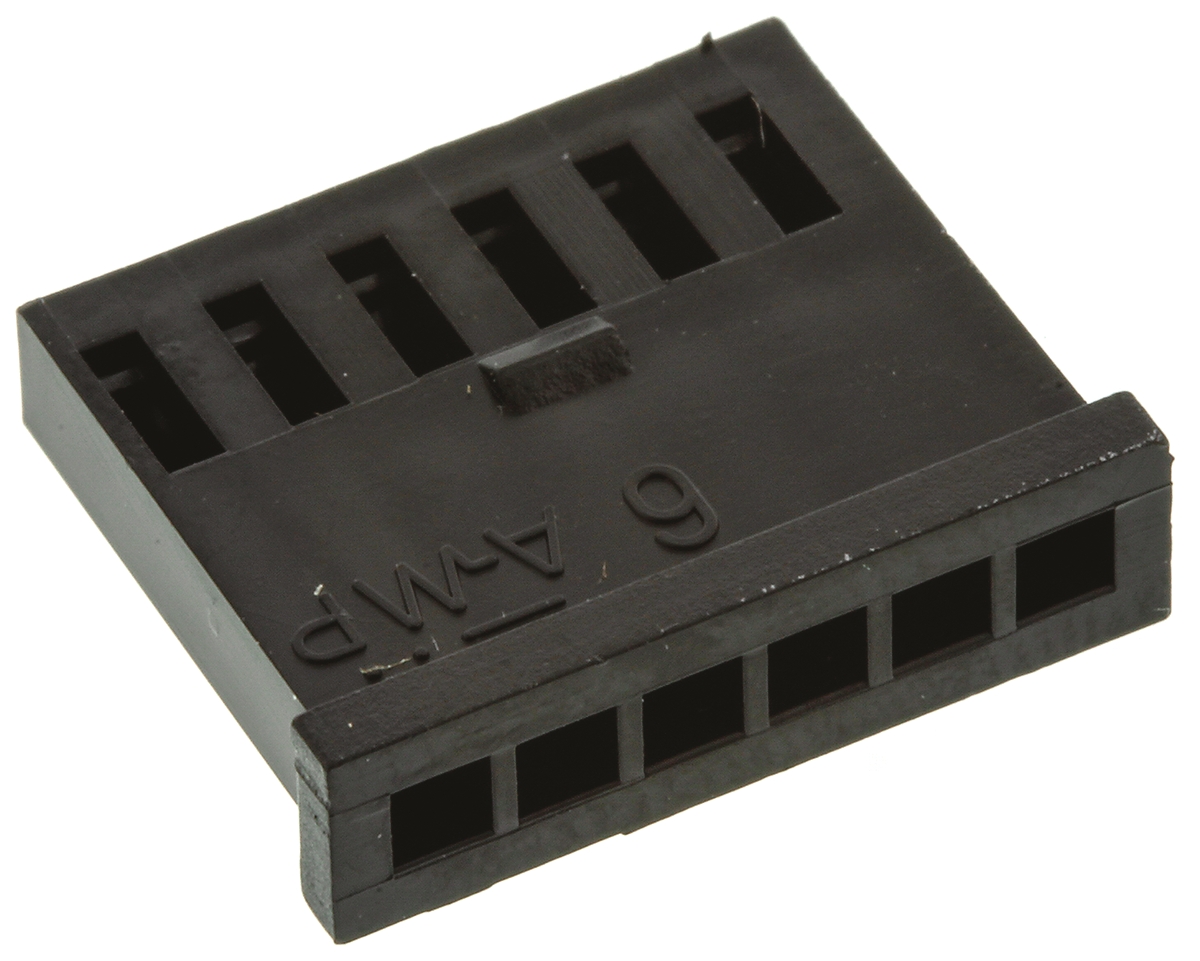 TE Connectivity, AMPMODU MOD II Female Connector Housing, 2.54mm Pitch, 6 Way, 1 Row