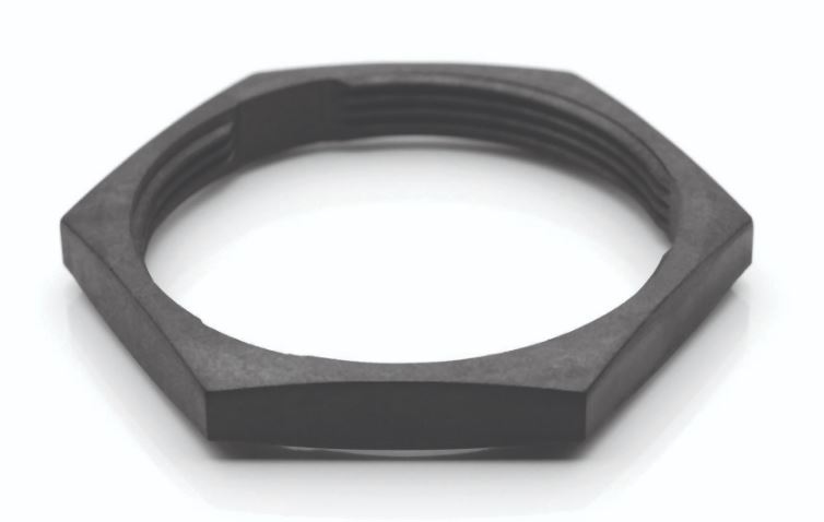 Amphenol Industrial Black Panel Nut, Shell Size 18 for use with Rear Mounting Housing