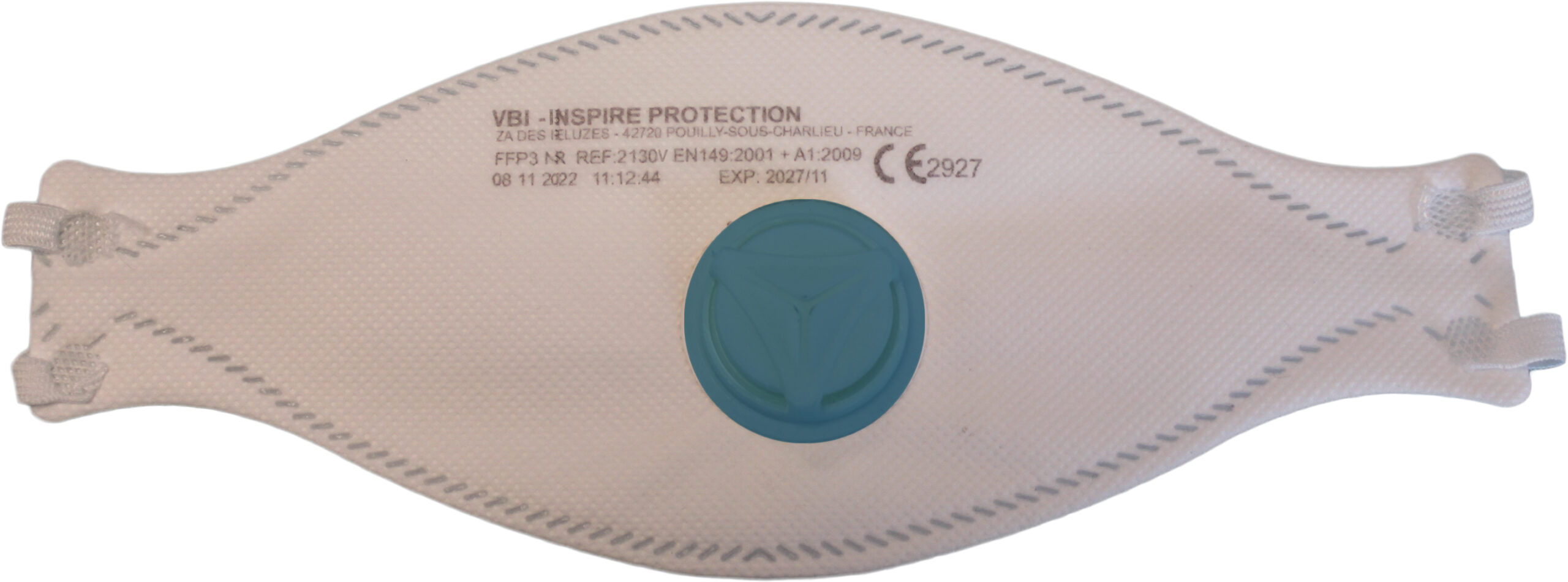 Inspire Protection 2130V Series Respirator Mask for General Purpose Protection, FFP3, Valved, Moulded 12 per Package