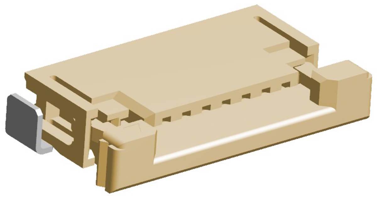 Molex, Easy-On, 52207 1mm Pitch 7 Way Right Angle Female FPC Connector, ZIF Top Contact