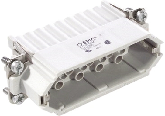 EPIC Heavy Duty Power Connector Insert, 10A, Male to Female, H-D Series, 26 Contacts