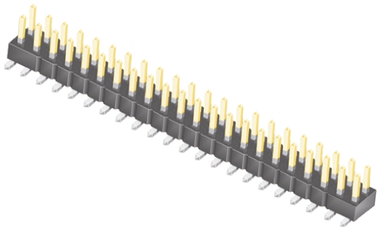 Samtec TSM Series Straight Surface Pin Header, 44 Contact(s), 2.54 mm Pitch, 2 Row, Unshrouded