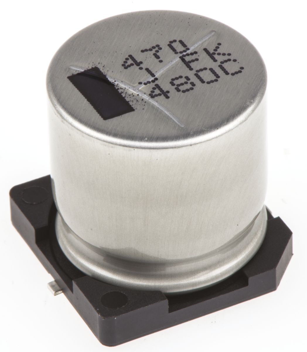 Panasonic 470μF Aluminium Electrolytic Capacitor 63V dc, Surface Mount - EEVFK1J471M