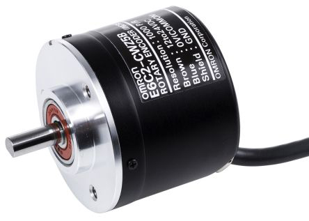 Omron E6C2-C Series Incremental Incremental Encoder, 2000 ppr, PNP Open Collector Signal, Solid Type, 6mm Shaft