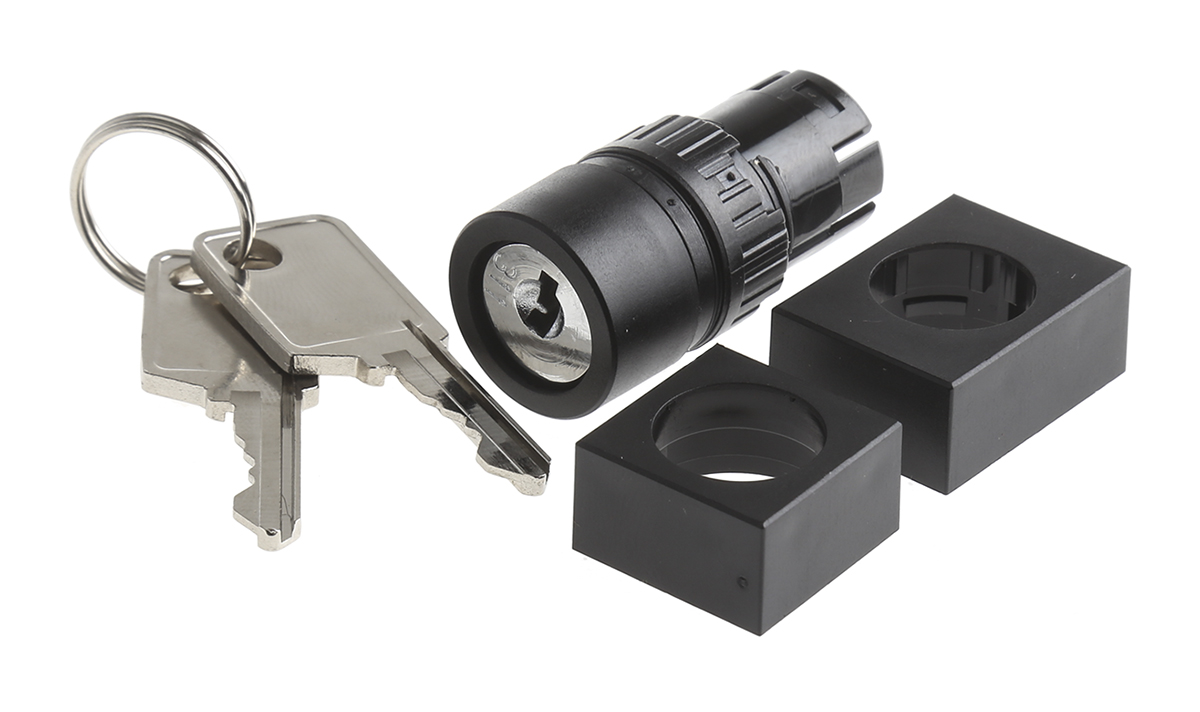EAO IP65 Key Switch, 5 A @ 250 V ac 2-Way Flat-Key