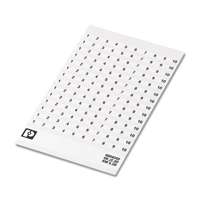 Phoenix Contact, SK Marker Card for use with  for use with Terminal Blocks