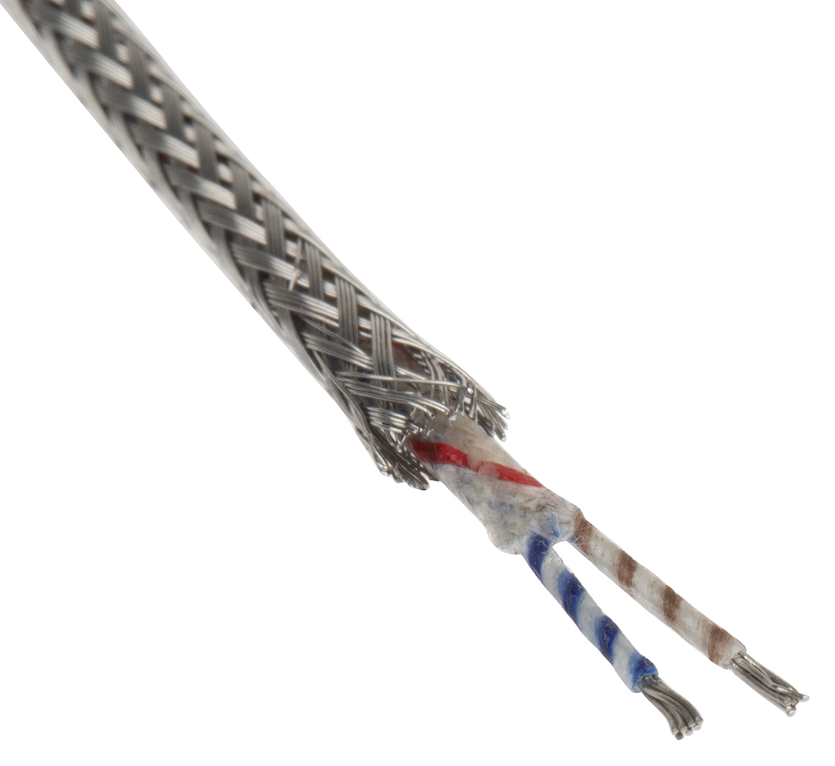 RS PRO Type K Thermocouple Cable/Wire, 25m, Unscreened, Glass Fibre Insulation, +350°C Max, 7/0.2mm