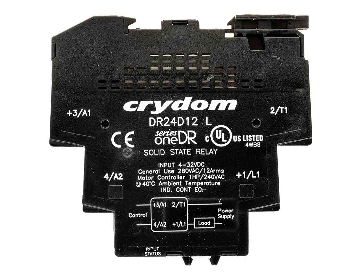 Sensata Crydom Solid State Interface Relay, 32 V dc Control, 12 A rms Load, DIN Rail Mount