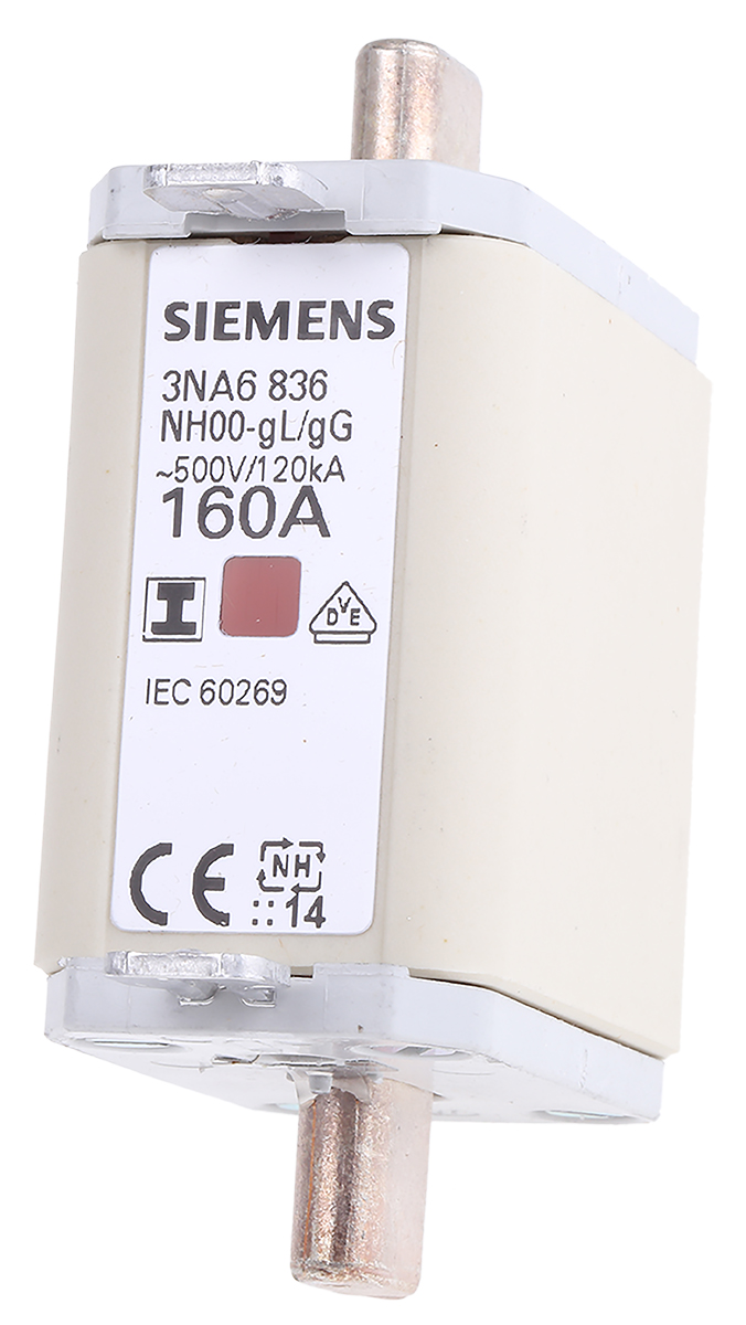 Siemens 160A NH Fuse, NH00, 500V ac