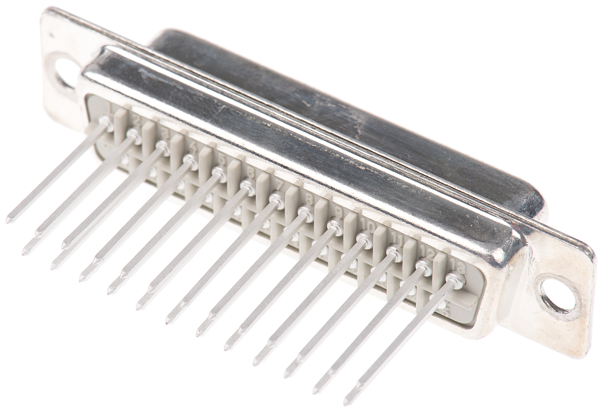 HARTING 0967 25 Way Panel Mount D-sub Connector Socket, 2.76mm Pitch