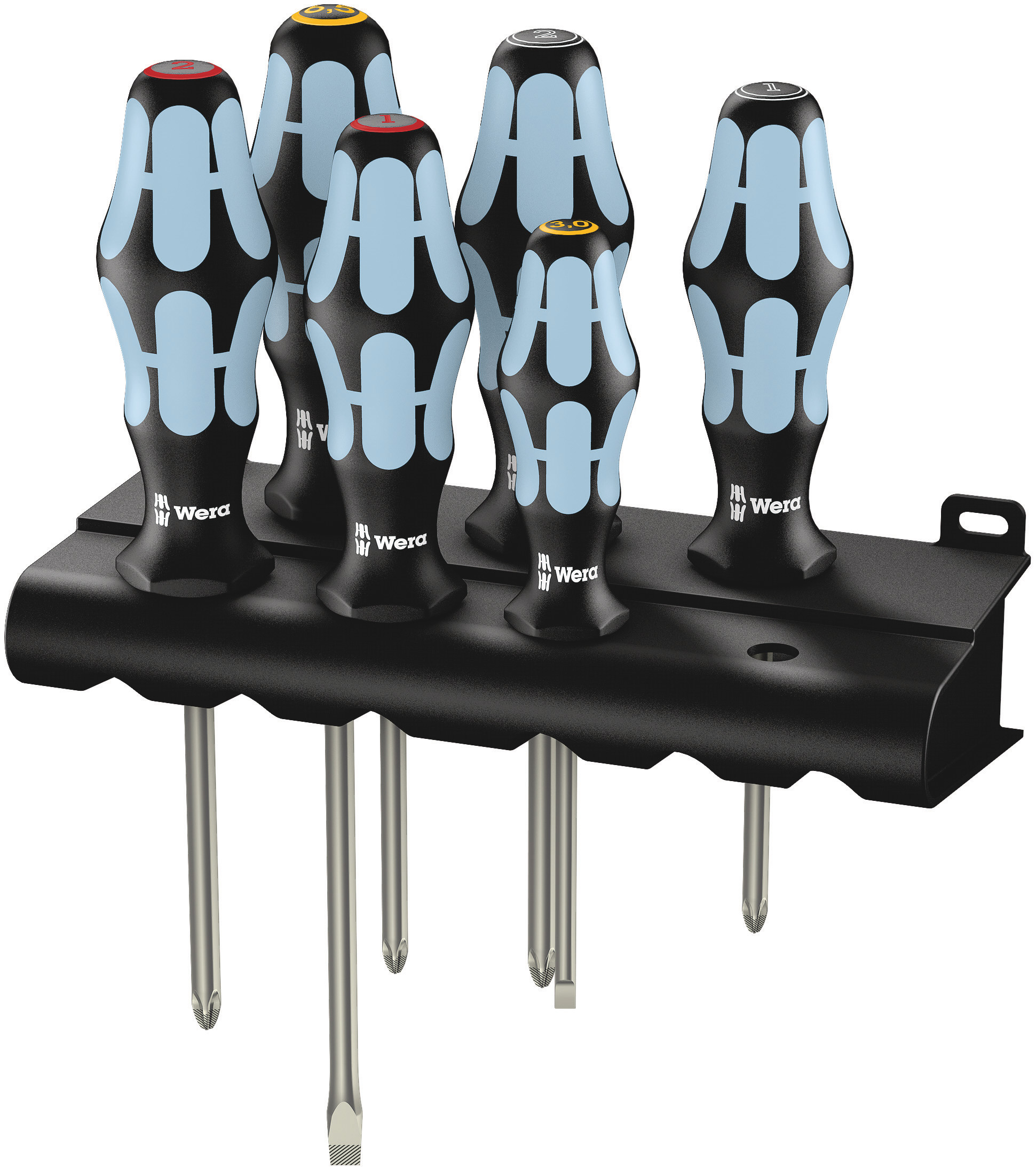 Wera Phillips; Pozidriv; Slotted Screwdriver Set, 6-Piece