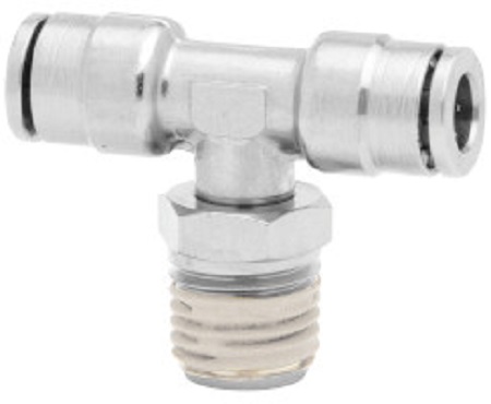 Norgren PNEUFIT 10 Series Straight Threaded Adaptor, R 1/8 Male to Push In 4 mm, Threaded-to-Tube Connection Style