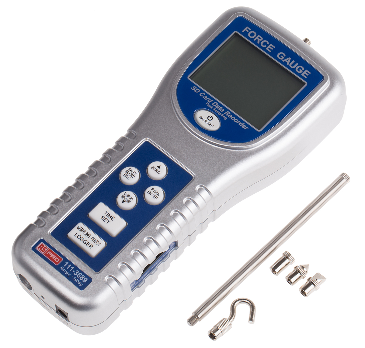 RS PRO Force Gauge RS232, USB, Range: 49.03N