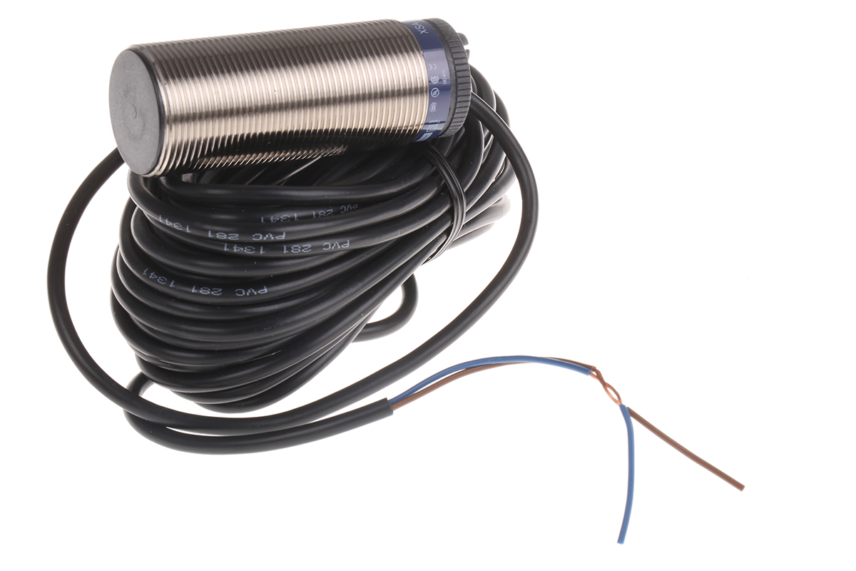 Telemecanique Sensors Inductive Threaded Barrel Proximity Sensor, M30, 10 mm Detection, 2-Wire NC, 24 → 210 V