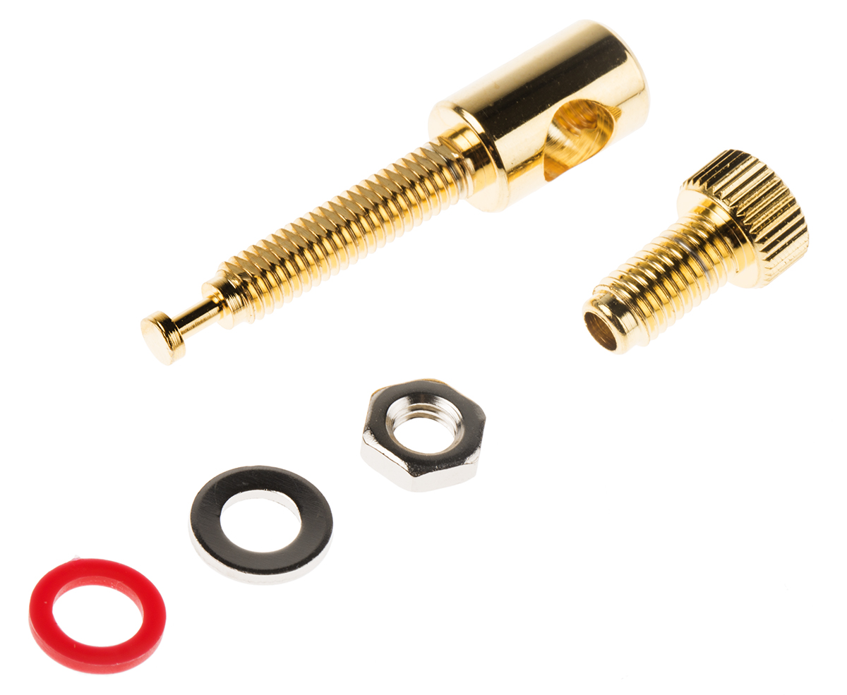 RS PRO Chassis Mount Loudspeaker Connector Plug, 1 Way, 16ARed, Screw Down Termination