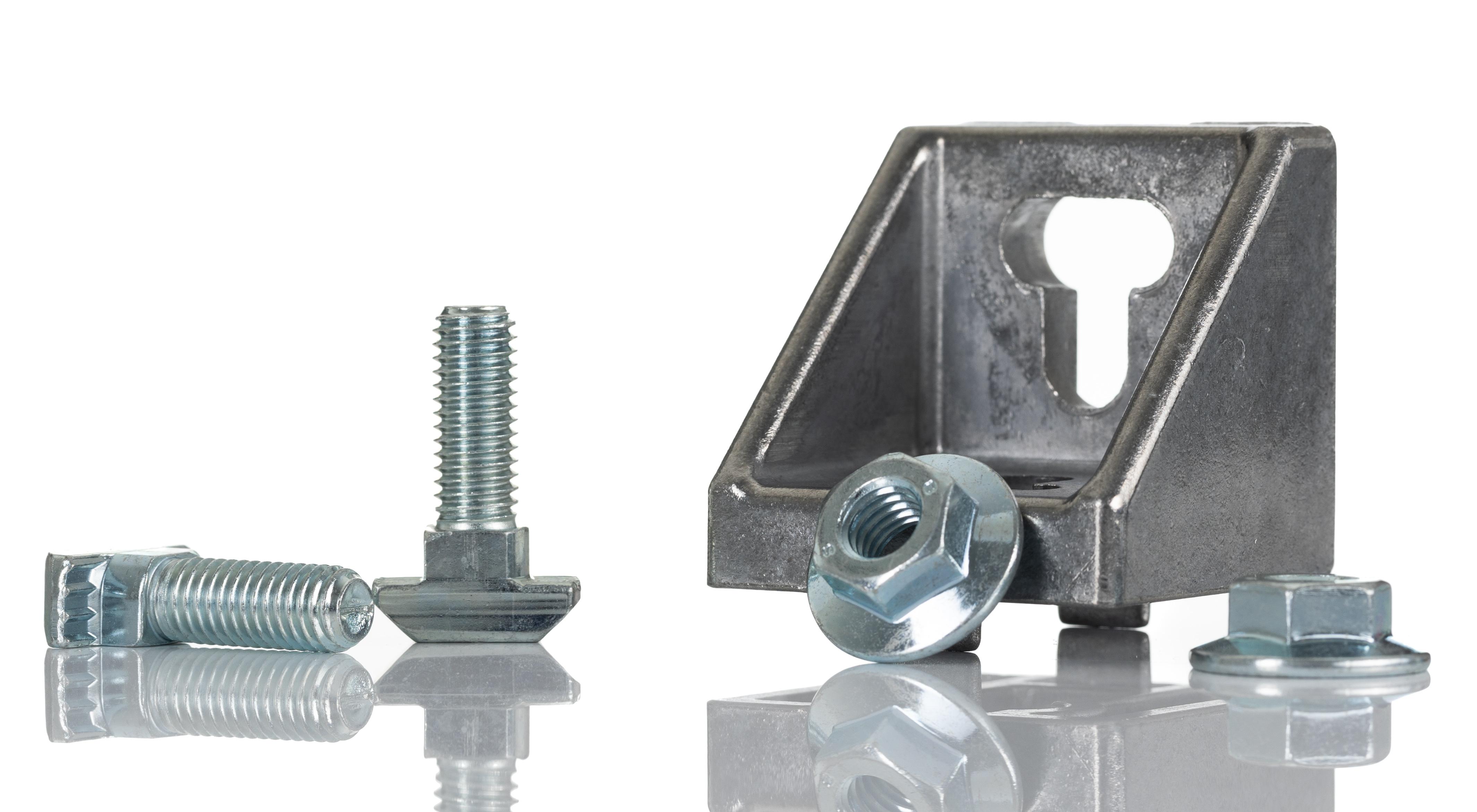 Bosch Rexroth M8 Mounting Bracket, Connecting Component, Strut Profile 40 mm, 45 mm, 50 mm, 60 mm, Groove Size 10mm