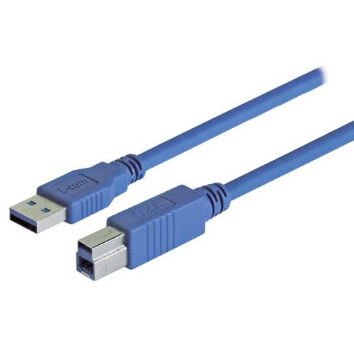 L-Com USB 3.0, Male USB to Male USB B, 3m