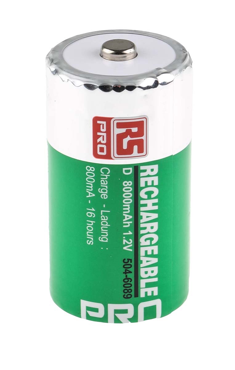RS PRO RS PRO NiMH Rechargeable D Batteries, 8Ah