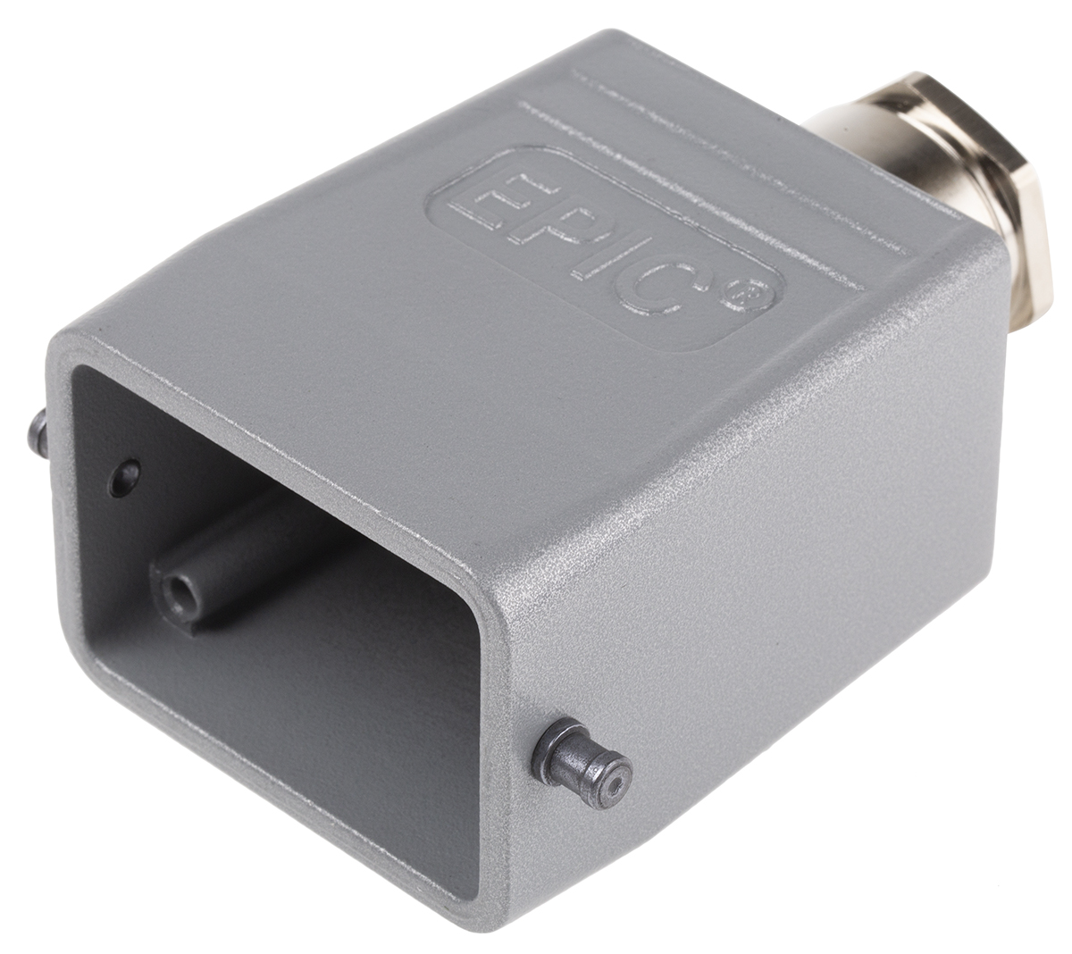 EPIC H-BE Heavy Duty Power Connector Hood, 6 Contacts, PG21 Thread, Top Entry