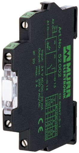 Murrelektronik Limited MIRO 6.2 Series Solid State Interface Relay, 48 Vdc Control, 1 A Load, DIN Rail Mount