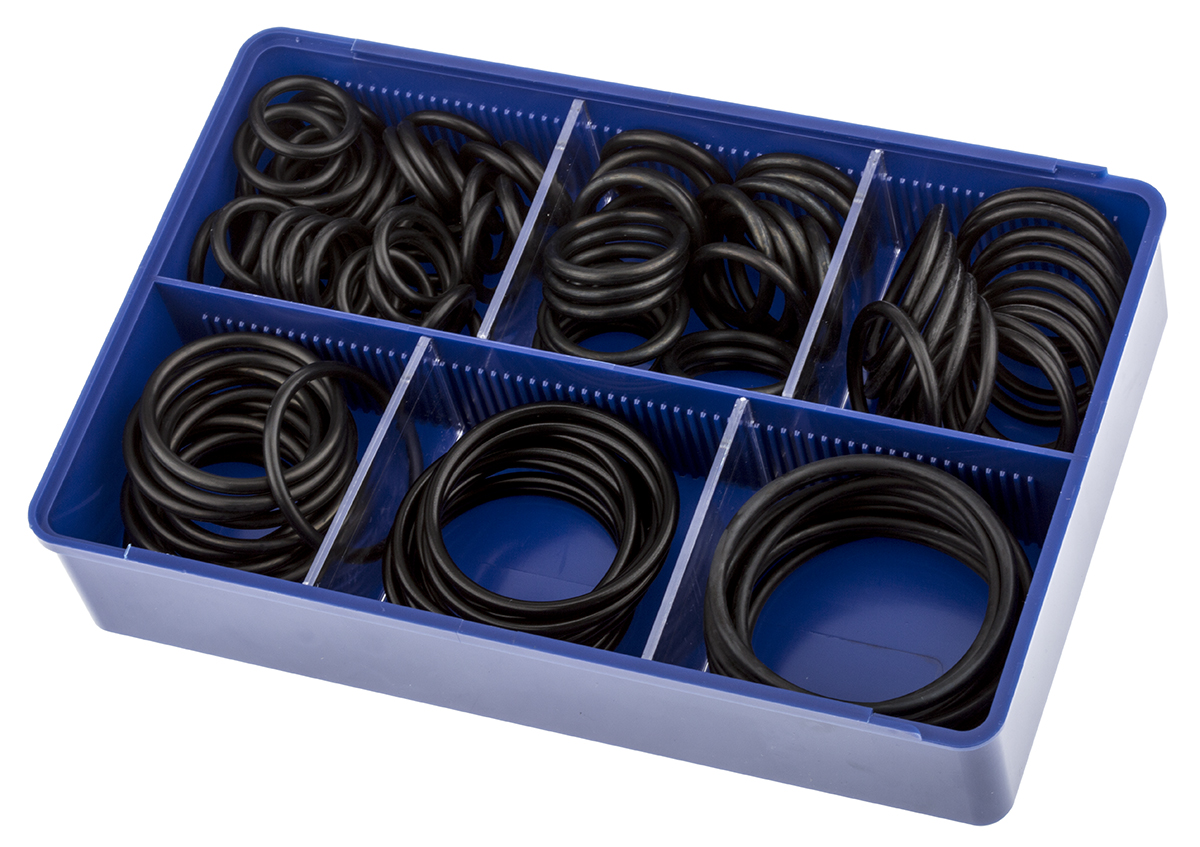 RS PRO Imperial O-Ring Kit to suit SAE Flanges Nitrile, Kit Contents 125 Pieces