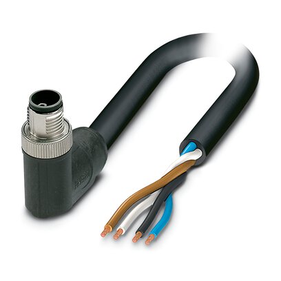 Phoenix Contact 14250 Shielded 2.5 mm² 4 Core Power Cable, Black, Grey Polyurethane PUR, 3m