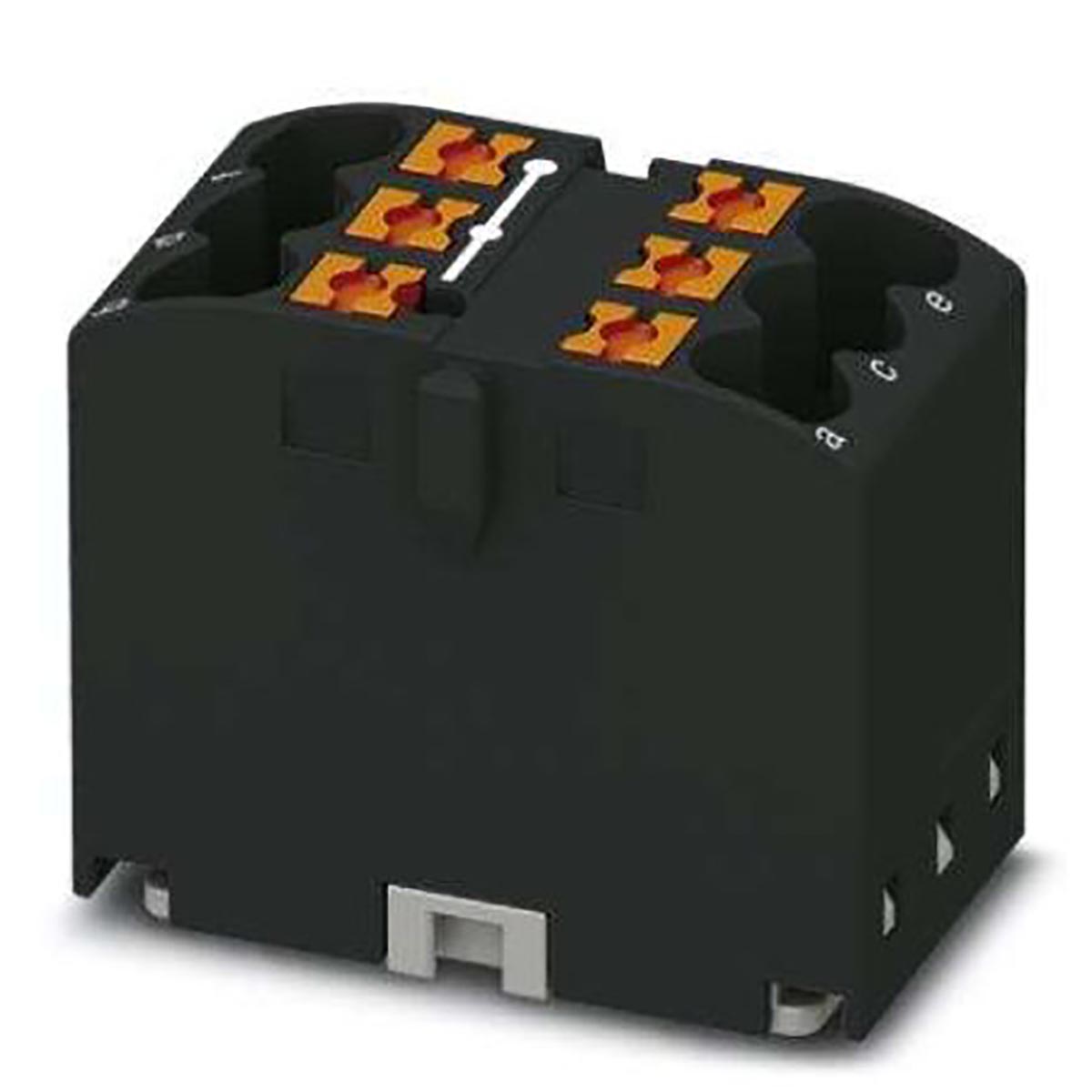 Phoenix Contact Distribution Block, 6 Way, 4mm², 24A, 450 V, Black