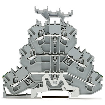 WAGO 2002-3257 TOPJOB S Series Grey, 2.5mm², 3-Level, Push In Termination, ATEX, CSA, IECEx