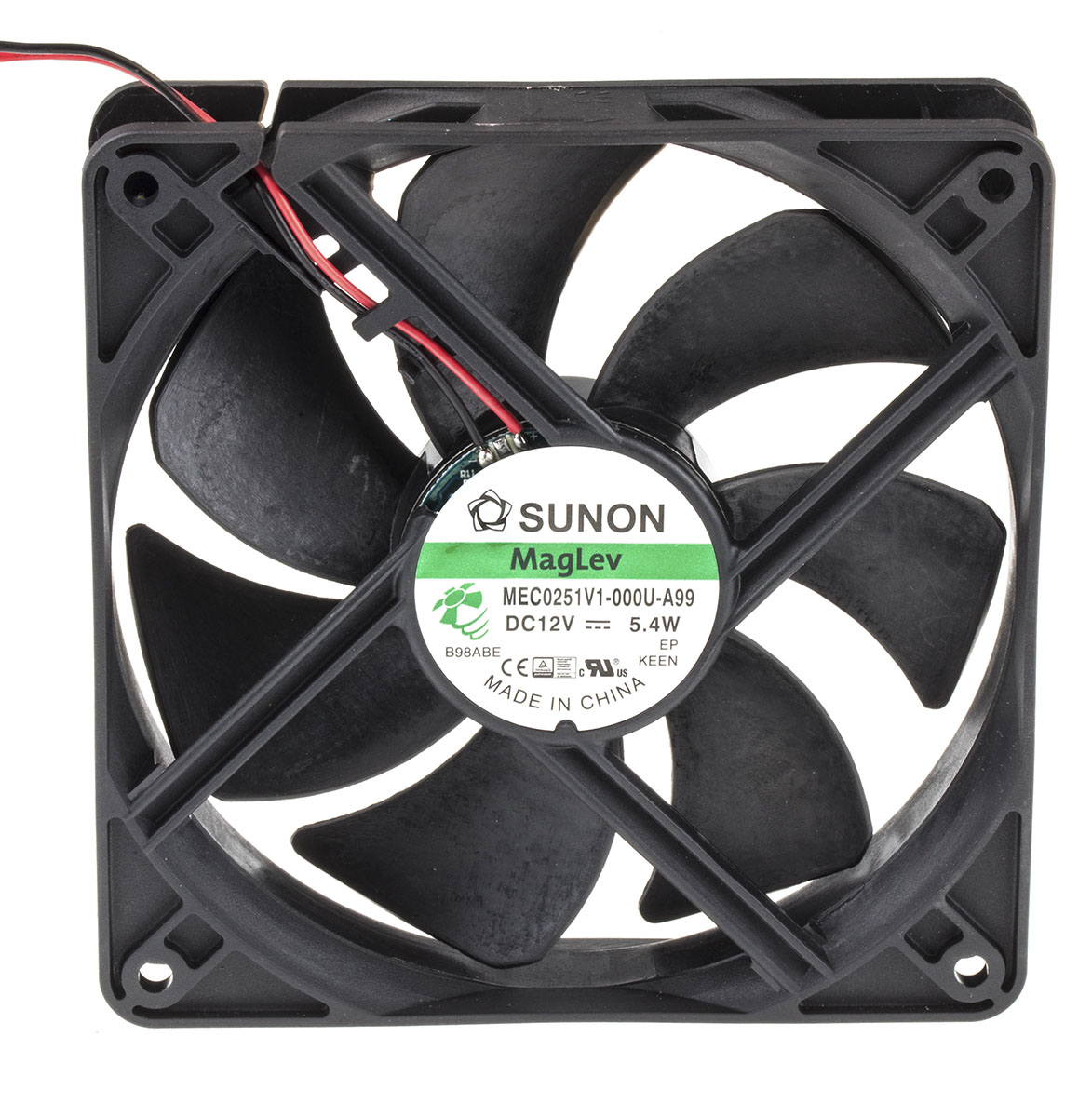Sunon ME Series Axial Fan, 12 V dc, DC Operation, 183.8m³/h, 5.5W, 451mA Max, 120 x 120 x 25mm