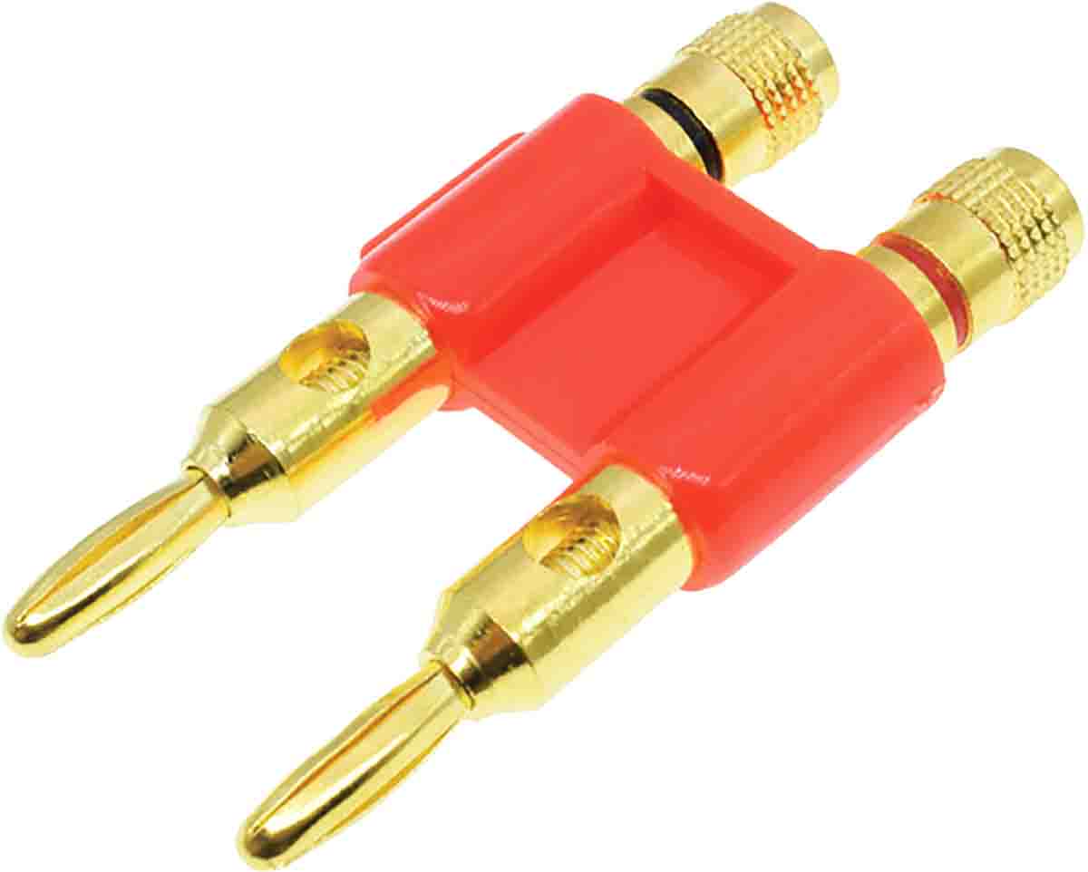 RS PRO Red Male Banana Plug, 4 mm Connector, 32A, 30V, Gold Plating