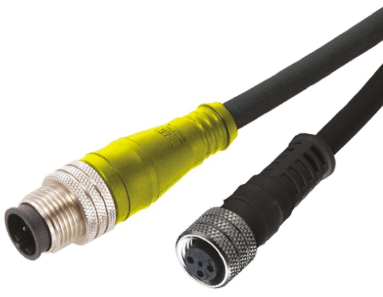 Brad from Molex Female 3 way M8 to Male 3 way M12 Sensor Actuator Cable, 2 m