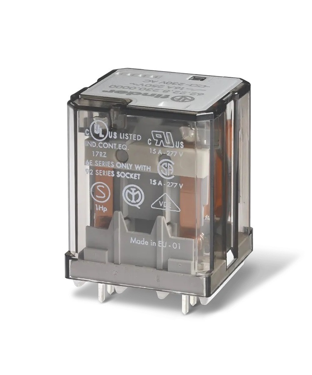 Finder Flange Mount Power Relay, 24V dc Coil, 16A Switching Current, 3PDT
