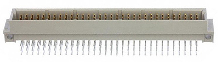 TE Connectivity Eurocard 96 Way 2.54mm Pitch, Type C Class C2, 3 Row, Right Angle DIN 41612 Connector, Plug