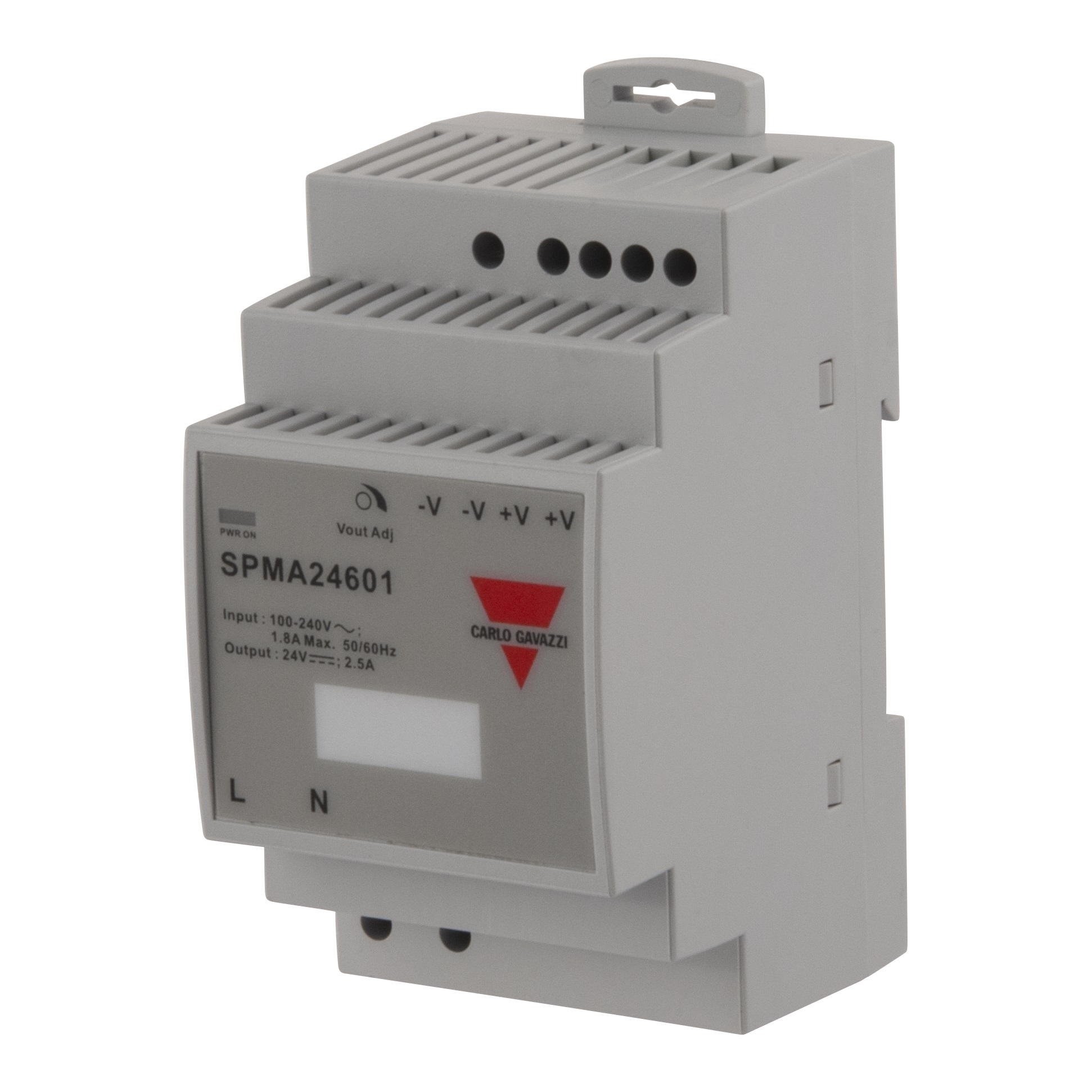 Carlo Gavazzi Switching Power Supply, SPMA12601, 12V dc, 4.5A, 60W, 1 Output, 240V ac Input Voltage