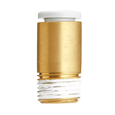 SMC KQ2 Series Hexagon Socket Head Male Connector, 12 mm to R 1/2 Male, Threaded-to-Tube Connection Style, KQ2S12-04NS