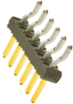 Amphenol Communications Solutions Minitek Series Right Angle Surface Pin Header, 12 Contact(s), 2 mm Pitch, 1 Row,