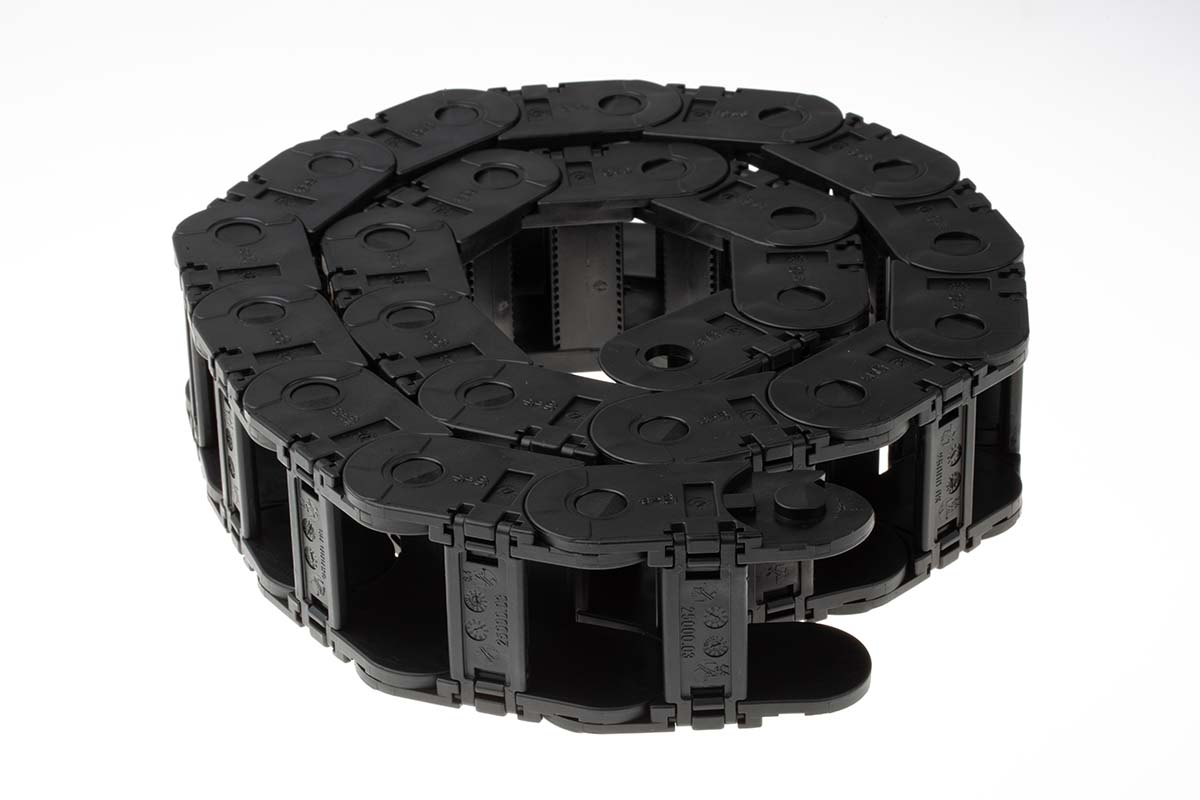 Igus 2500, e-chain Black Cable Chain - Flexible Slot, W54 mm x D35mm, L1m, 55 mm Min. Bend Radius, Igumid GLW