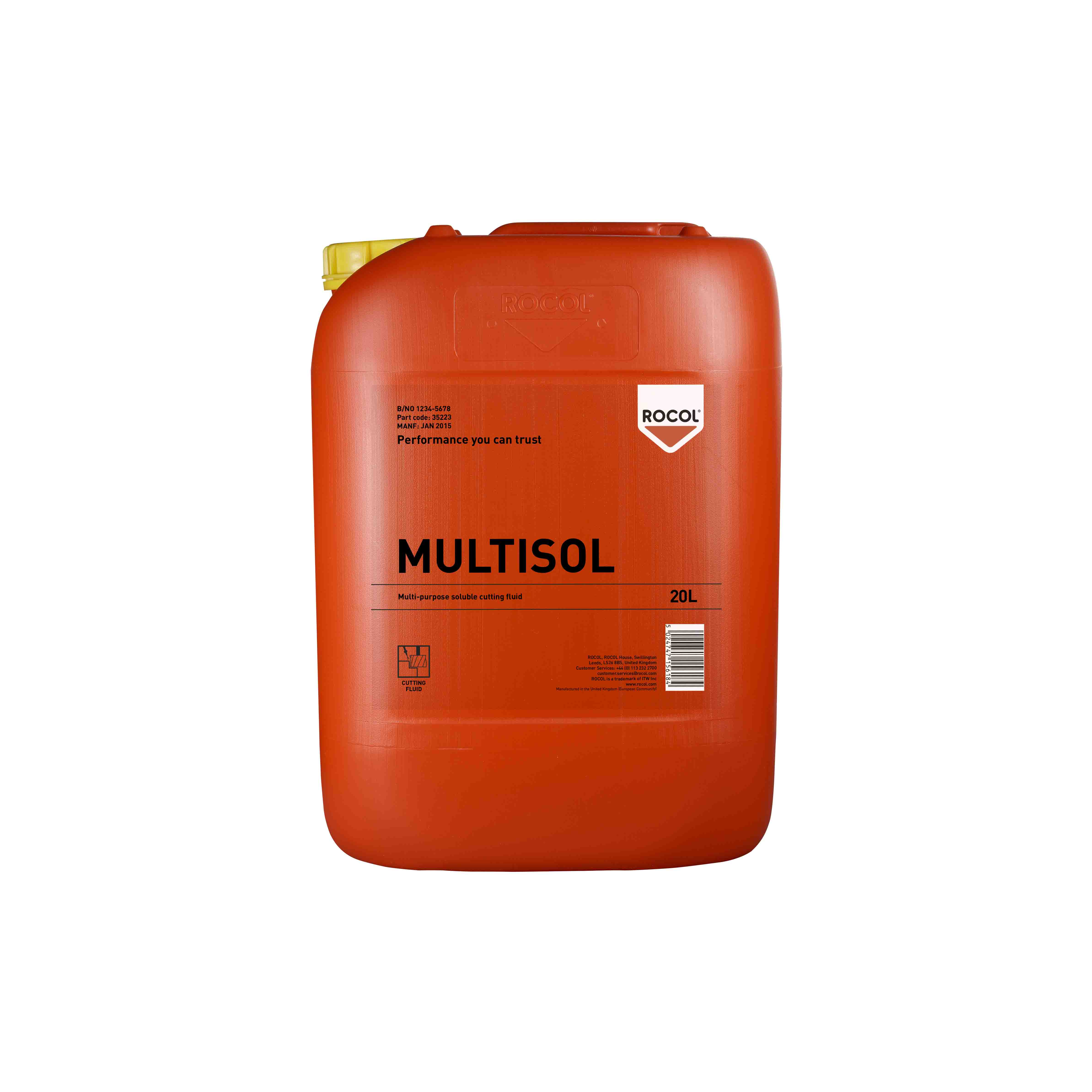 Rocol Multisol Cutting Fluid 20 L Bottle