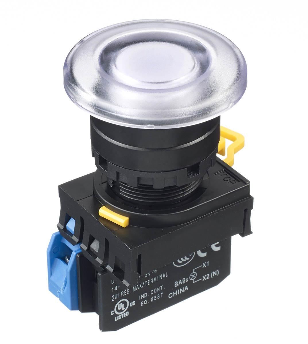 Idec YW Series Illuminated Push Button Complete Unit, Panel Mount, 22mm Cutout, SPST, IP65