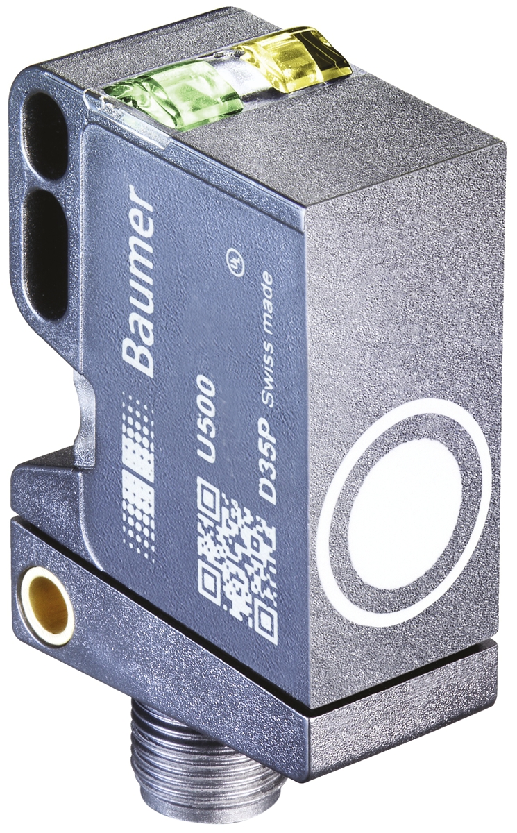 Baumer Ultrasonic Block Proximity Sensor, 1 m Detection, Push Pull, 12 → 30 V dc
