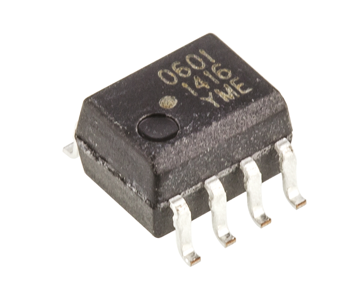 Broadcom, HCPL-0601-000E DC Input Transistor Output Optocoupler, Surface Mount, 8-Pin SOIC