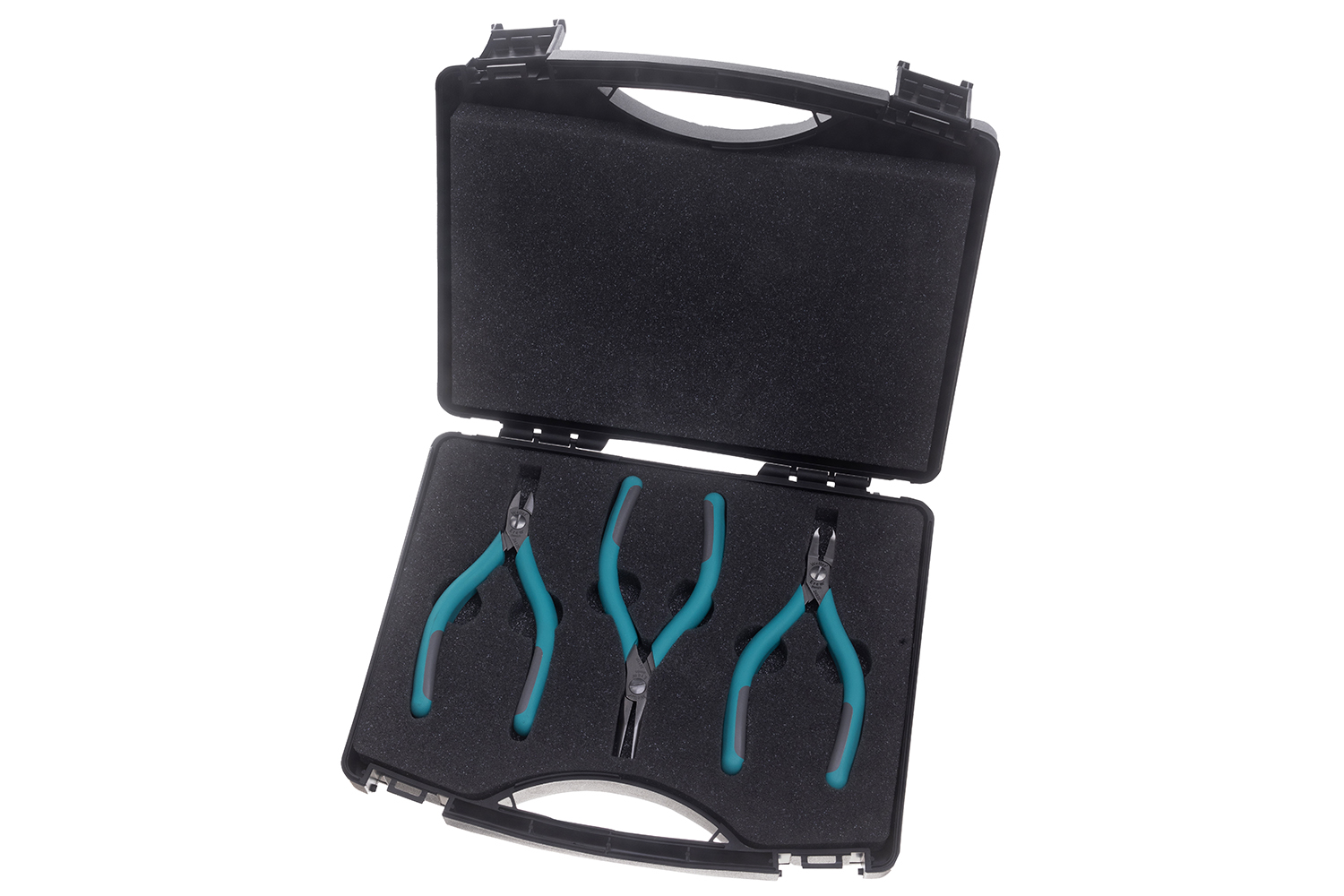 Erem 3-Piece Plier Set, Angled, Straight Tip, ESD, 127 mm Overall