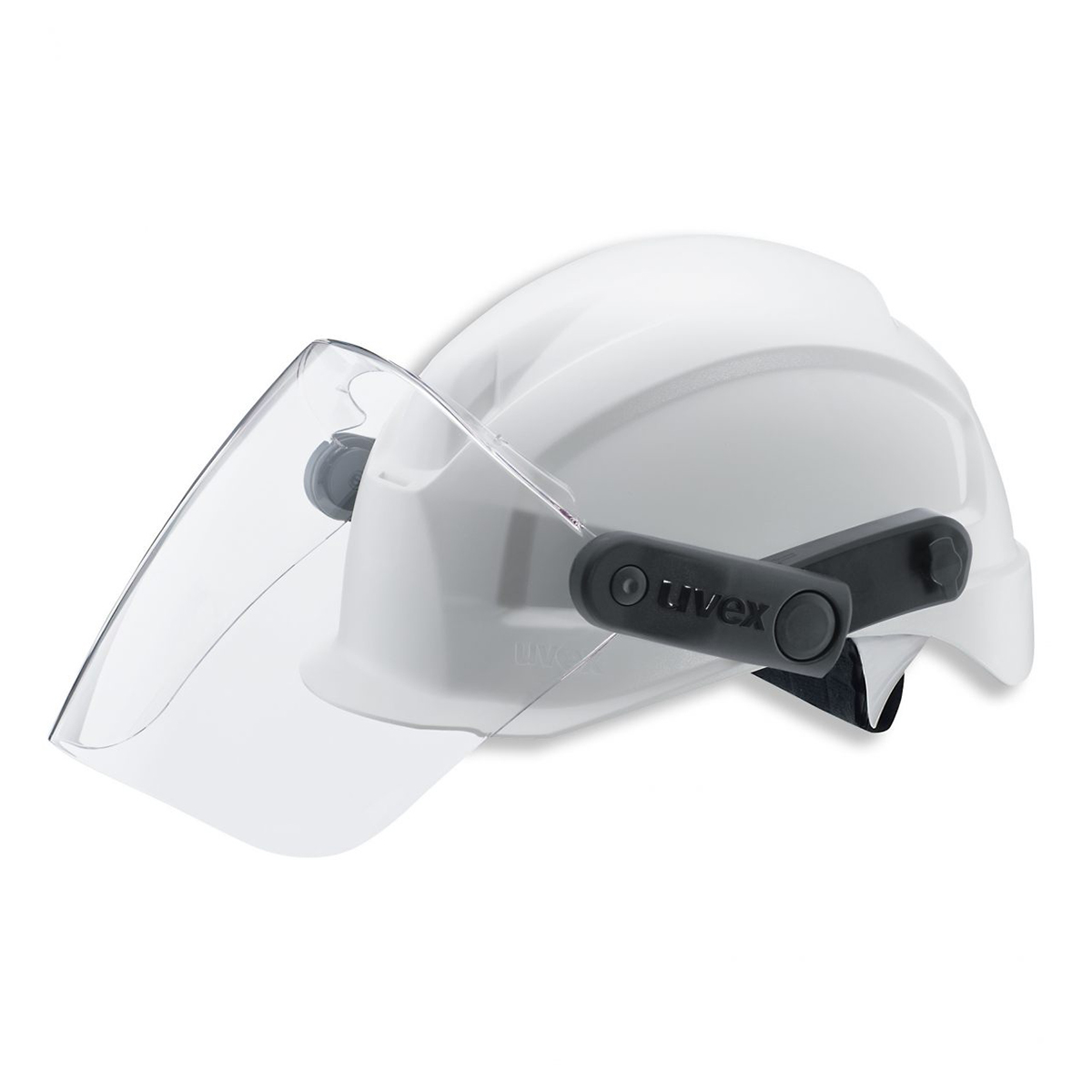 uvex Clear Flip Up PC Visor with Face Guard , Resistant To Electric Arcs, Liquids, Molten Metal