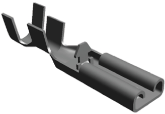 TE Connectivity Positive Lock .110 Mk II Uninsulated Female Spade Connector, Receptacle, 2.79 x 0.51mm Tab Size, 0.5mm²