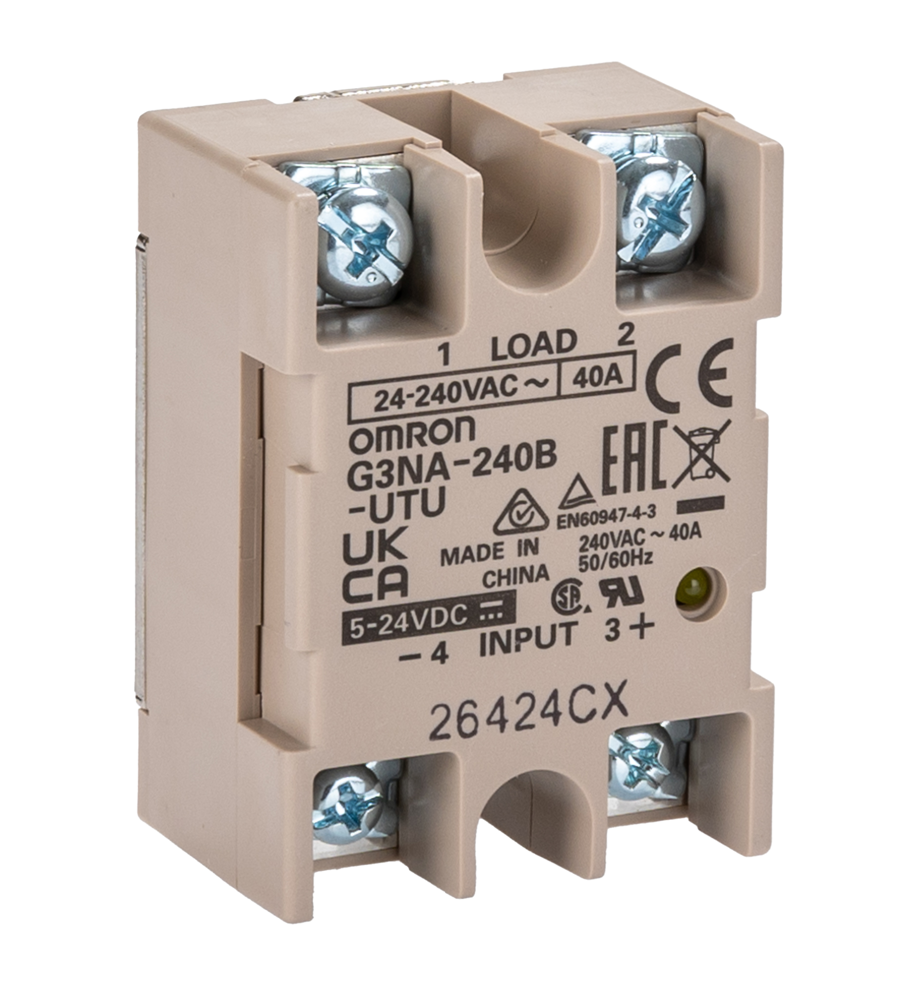 Omron G3NA Series Solid State Relay, 40 A Load, Chassis Mount, 240 V ac Load