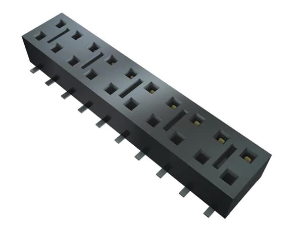 Samtec HLE Series Straight Surface Mount PCB Socket, 40-Contact, 2-Row, 2.54mm Pitch, Solder Termination