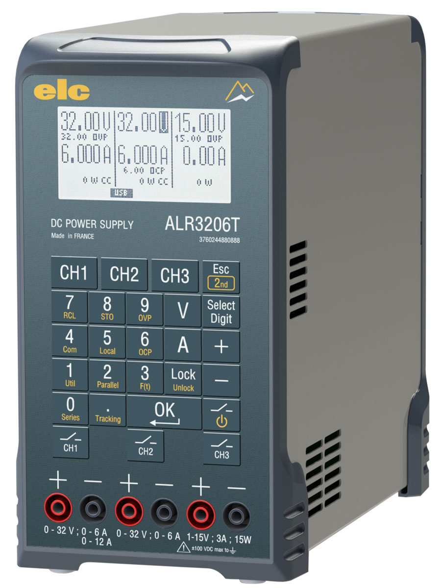 ELC ALR3206T Series Digital Bench Power Supply, 0 → 32V, 3A, 3-Output, 400W